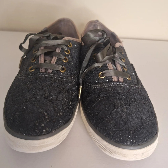 Taylor Swift x Keds Glitter Lace Sneakers Midnights Eras RARE US Womens 9 - Picture 2 of 8